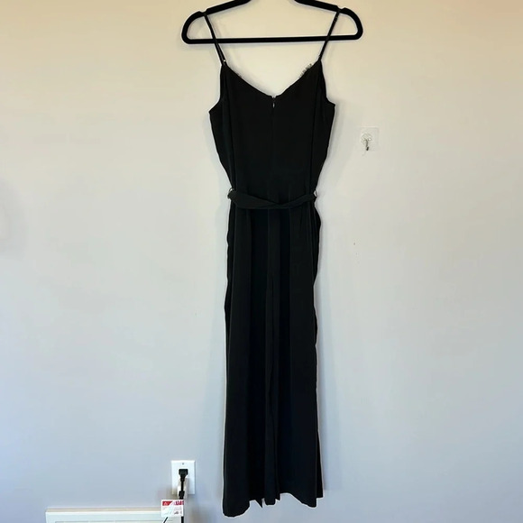 L'AGENCE DIA CAMISOLE Belted JUMPSUIT in Black - Picture 12 of 14